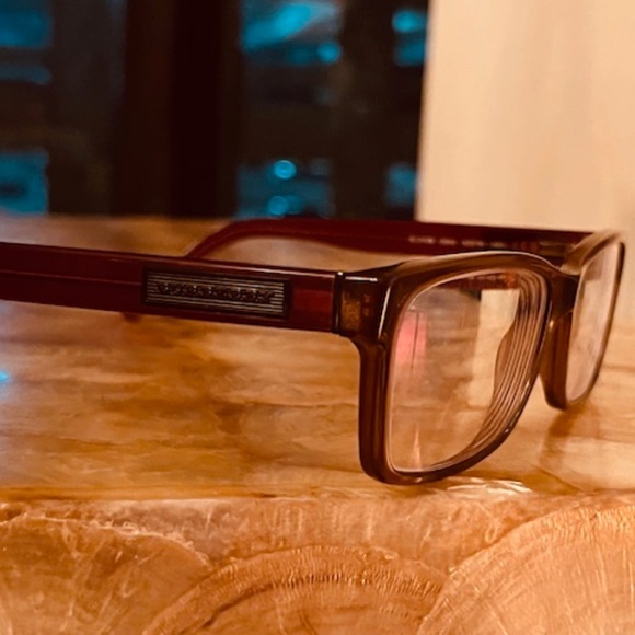 Burberry Women's Glasses with Brown Frame and Gold Arms - Picture 3 of 6